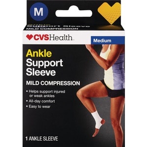 slide 1 of 1, CVS Health CVS Ankle Support Sleeve Medium, 1 ct