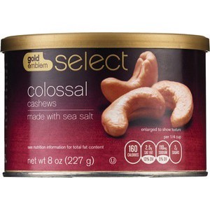 slide 1 of 1, CVS Gold Emblem Colossal Cashews, Lightly Salted, 8 oz; 227 gram