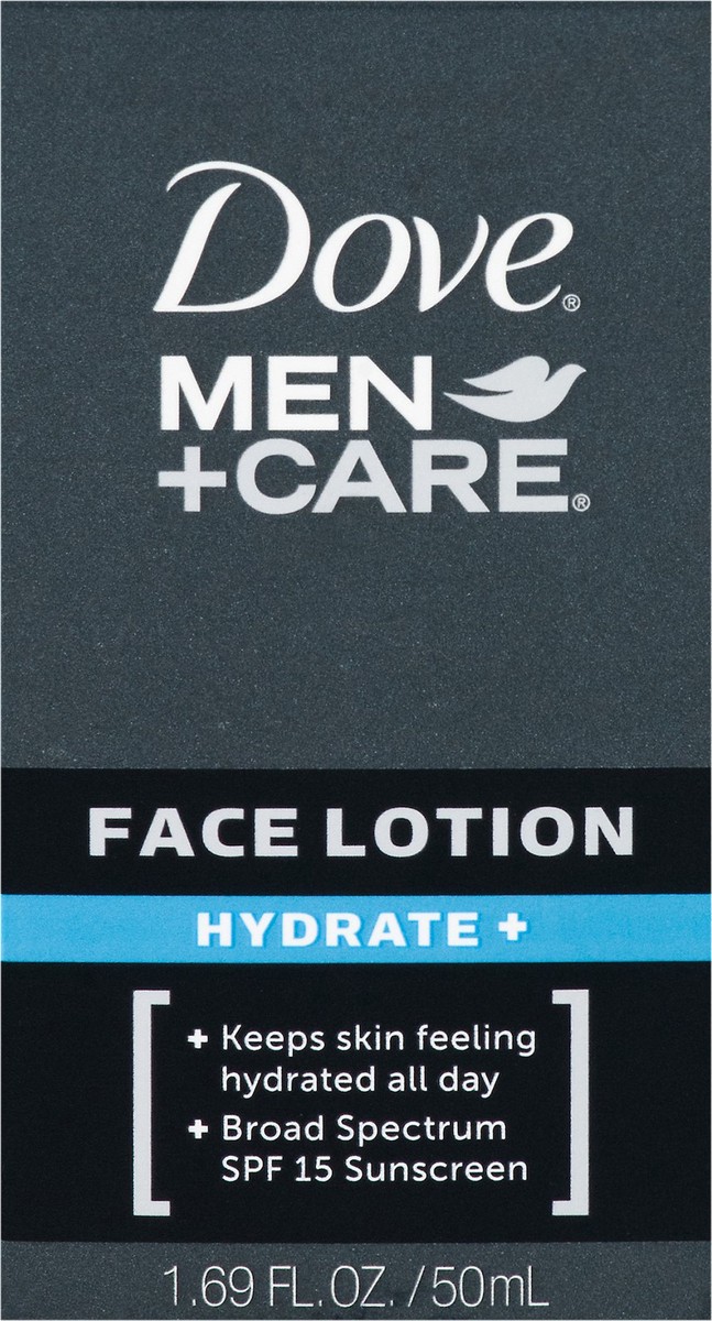 slide 6 of 10, Dove Men+Care Face Lotion Hydrate Plus, 1.69 oz, 1.69 oz