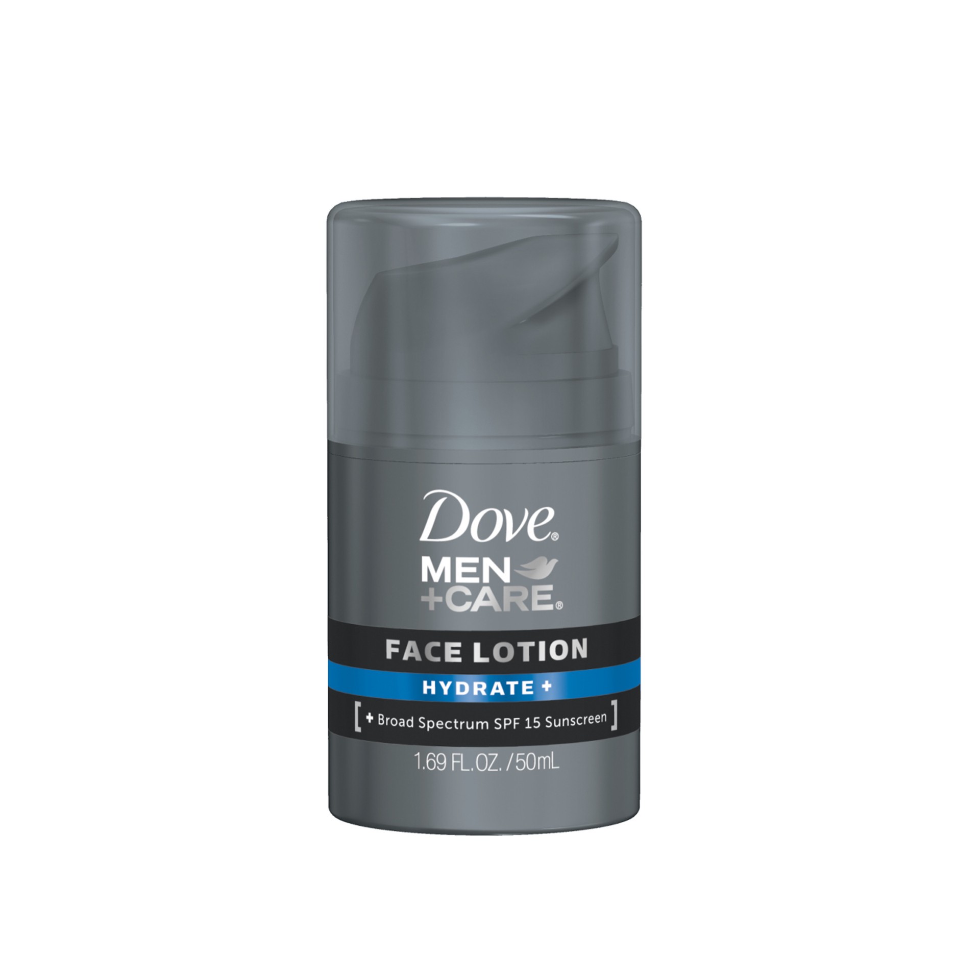 slide 1 of 10, Dove Men+Care Face Lotion Hydrate Plus, 1.69 oz, 1.69 oz