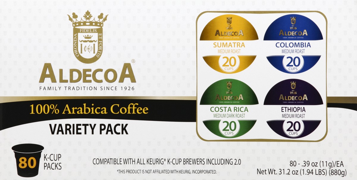 slide 1 of 4, Aldecoa Coffee 80 ea, 80 ct