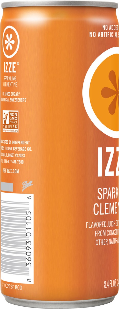 slide 8 of 12, IZZE Sparkling Clementine Juice Beverage- 8.4 fl oz, 8.4 fl oz