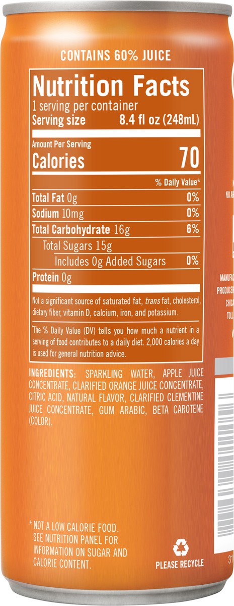 slide 5 of 12, IZZE Sparkling Clementine Juice Beverage- 8.4 fl oz, 8.4 fl oz