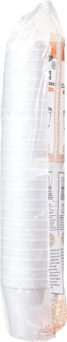 slide 6 of 12, Cb02 First Street Food Container Foam White 16 Oz (BULK), 25 ct