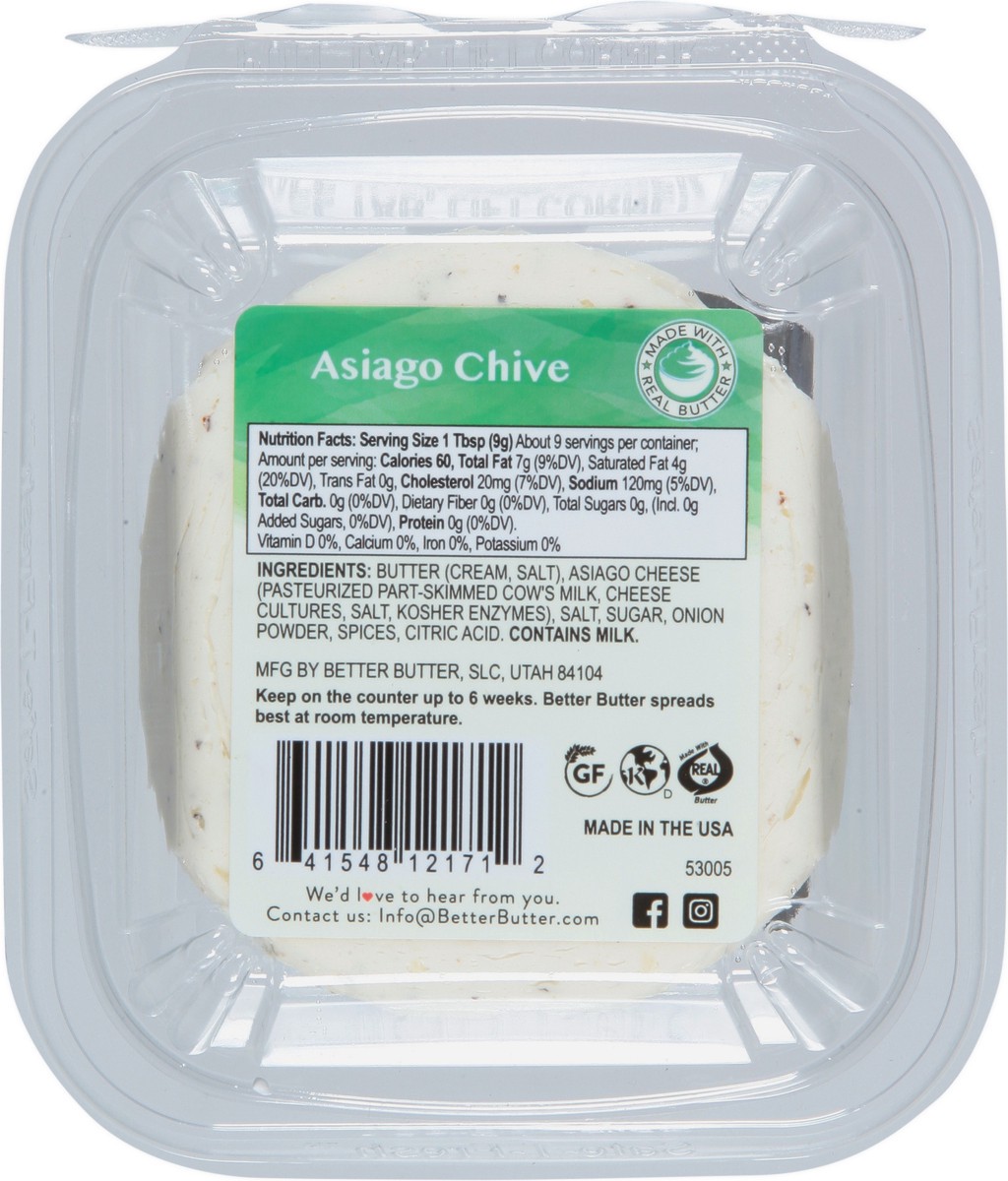 slide 5 of 9, Better Butter Asiago Chive Butter 3 oz, 3 oz
