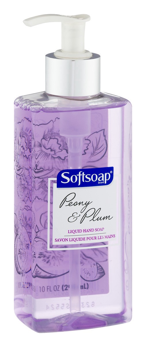 slide 8 of 9, Softsoap Decor Collection Peony & Plum Liquid Hand Soap, 10 oz