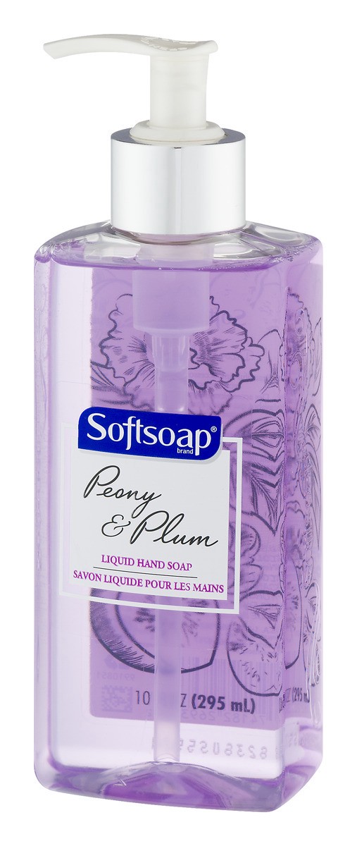 slide 2 of 9, Softsoap Decor Collection Peony & Plum Liquid Hand Soap, 10 oz