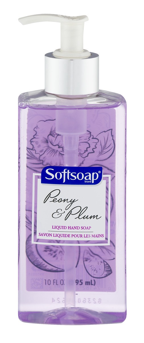 slide 1 of 9, Softsoap Decor Collection Peony & Plum Liquid Hand Soap, 10 oz