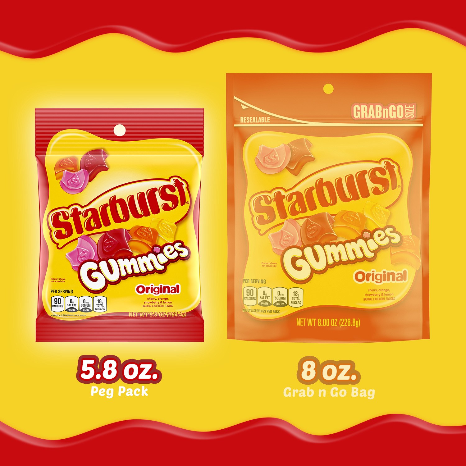 slide 5 of 5, Starburst Gummies Org Peg, 5.8 oz