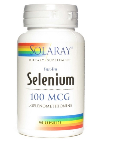 slide 1 of 1, Solaray Selenium 100 Mcg No Yeast, 90 ct