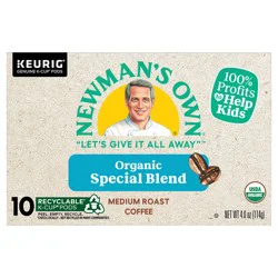 Newman's Own Organics Special Blend Keurig Single-Serve K-Cup Pods, Medium Roast Coffee, 10 Count