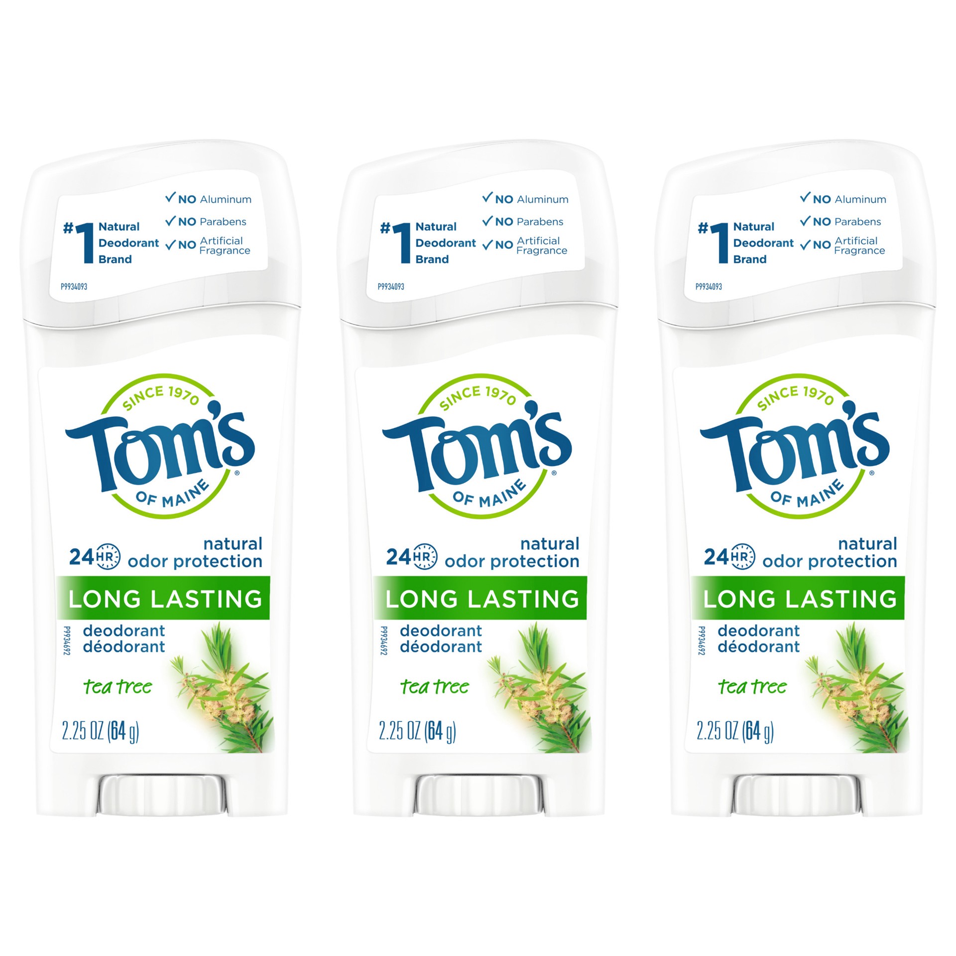 slide 1 of 2, Tom's of Maine Long Lasting Deodorant, Tea Tree, 2.25oz, 2.25 oz