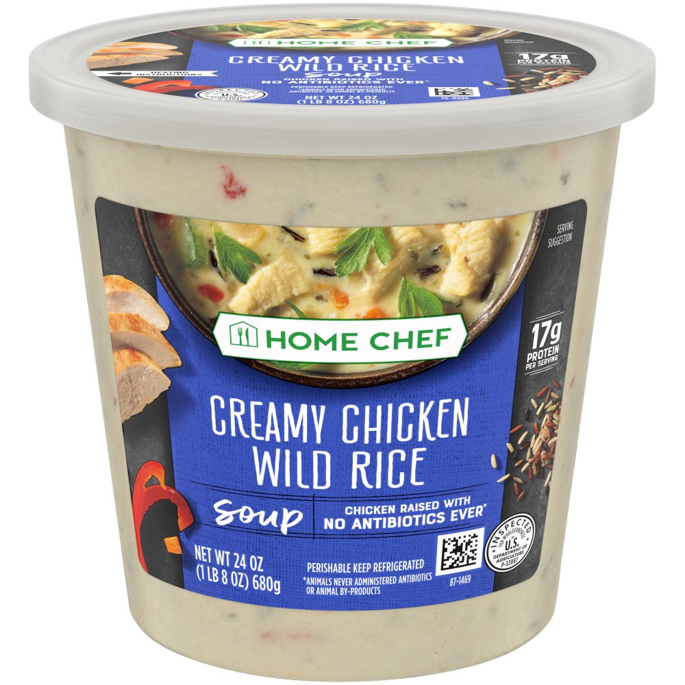 slide 1 of 3, Home Chef Chicken Wild Rice Soup, 24 oz