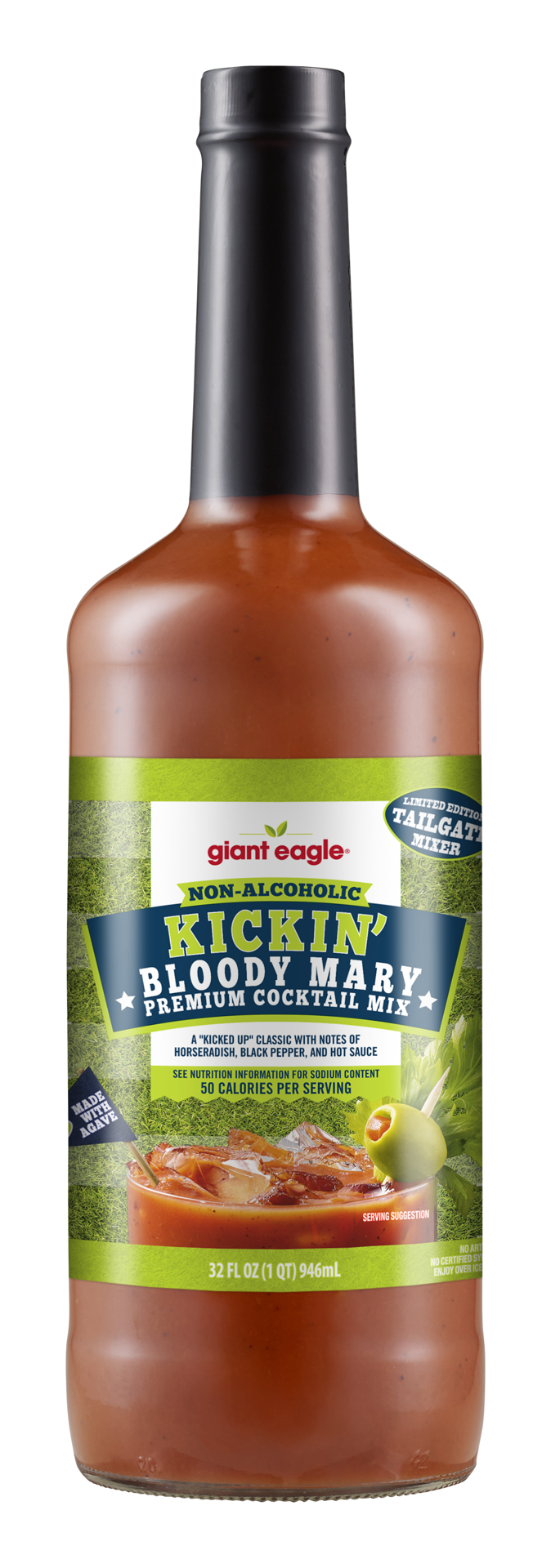 slide 1 of 1, Giant Eagle Cocktail Mix Kickin Bloody Mary, 32 oz