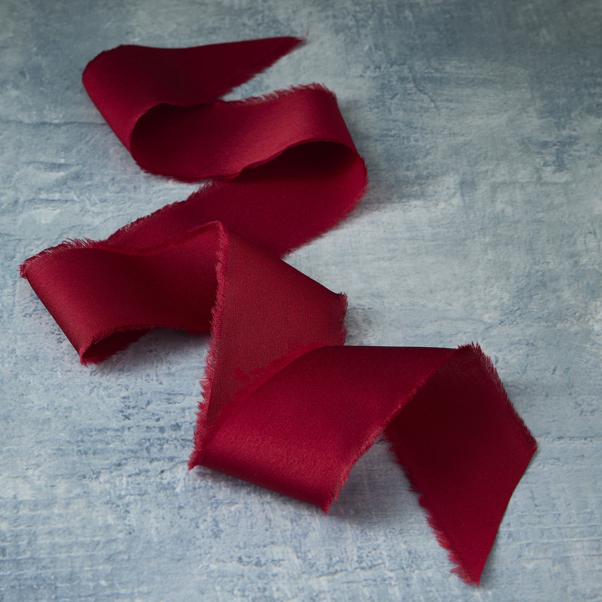 slide 2 of 2, 1.5" X 3yd. Red Satin Raw Edge Ribbon By Celebrate It Classic, 1.5 in x 3 yd