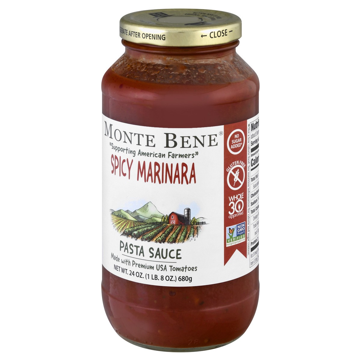 slide 5 of 10, Monte Bene Spicy Marinara Pasta Sauce, 24 oz