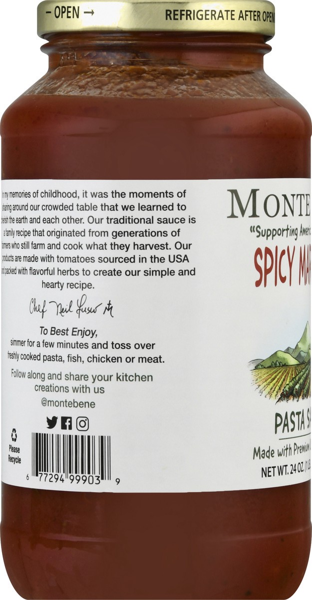 slide 8 of 10, Monte Bene Spicy Marinara Pasta Sauce, 24 oz