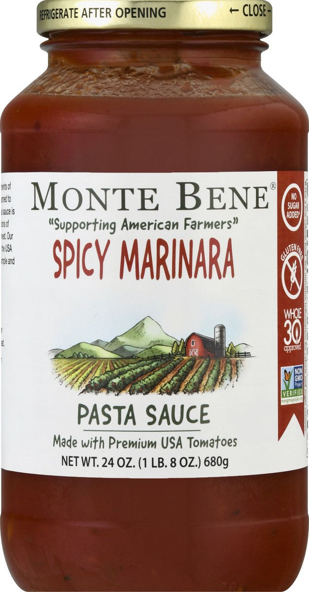 slide 10 of 10, Monte Bene Spicy Marinara Pasta Sauce, 24 oz