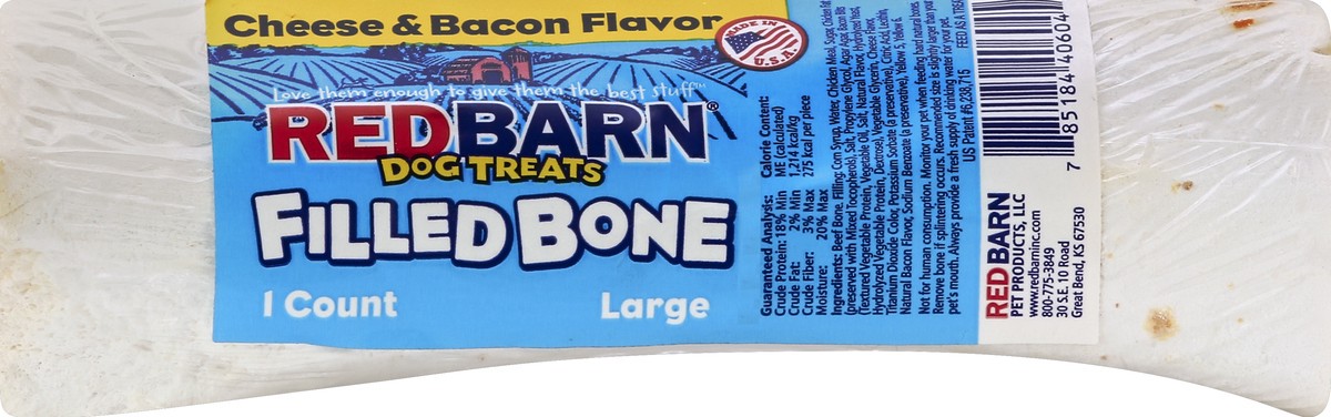 slide 1 of 5, Redbarn Red Barn Cheese & Bacon Filled Bone, 1 ct