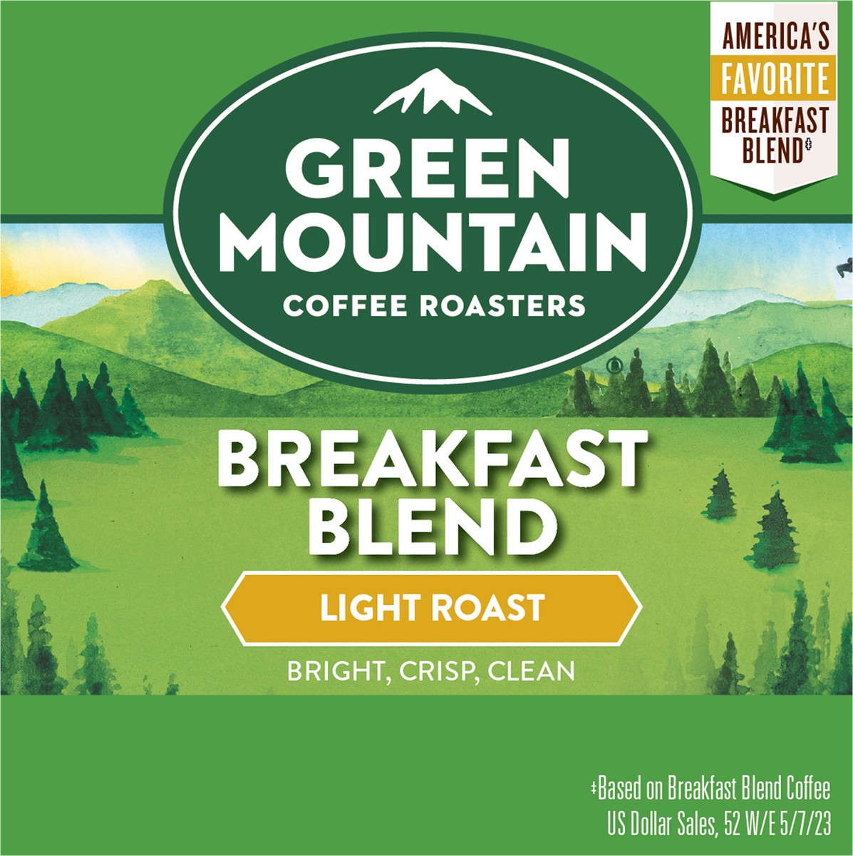 slide 4 of 9, Green Mountain Coffee Roasters Breakfast Blend Single-Serve Keurig K-Cup Pods, Light Roast Coffee, 10 Count, 10 ct