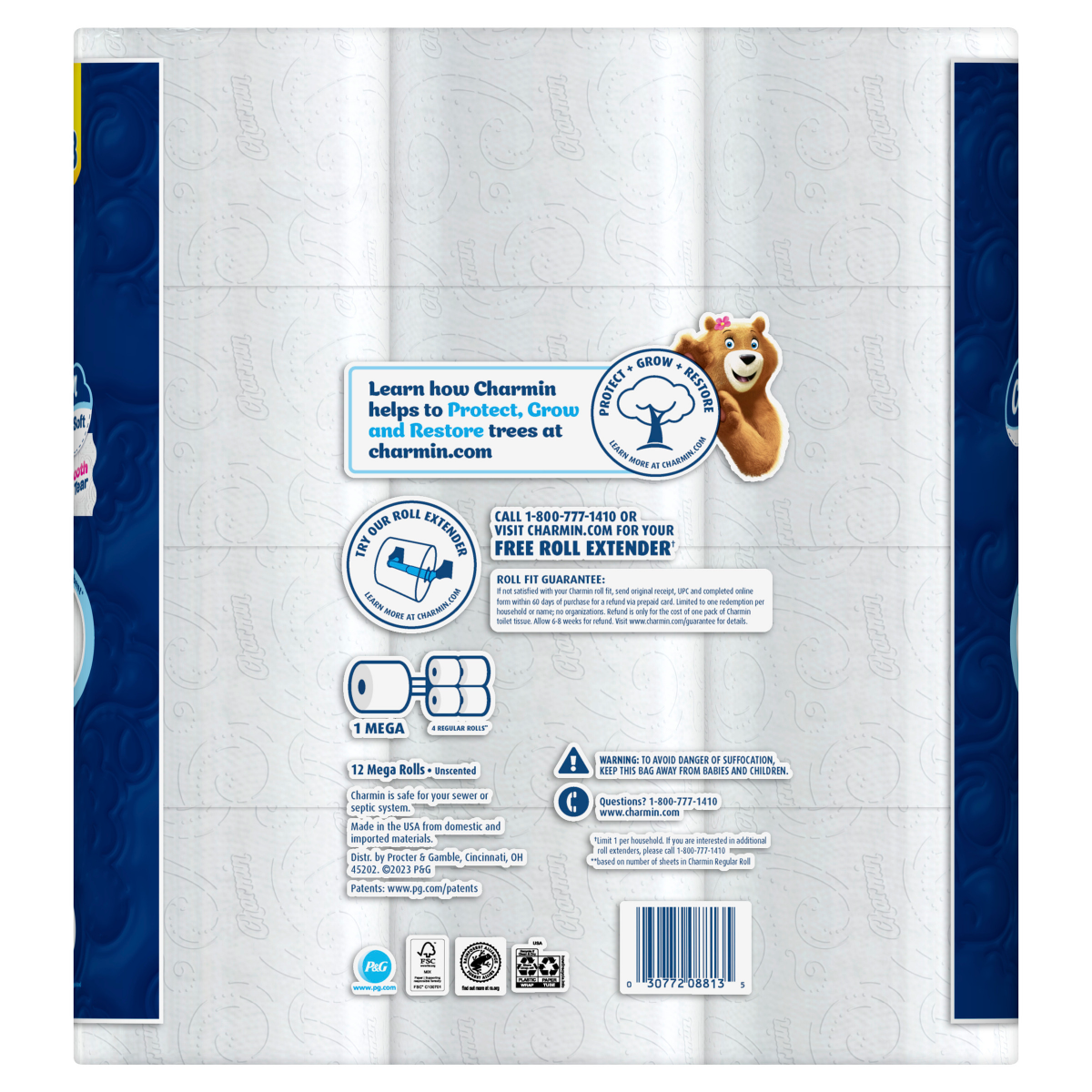 slide 10 of 29, Charmin Ultra Soft Toilet Paper 12 Mega Rolls, 224 Sheets Per Roll, 12 ct