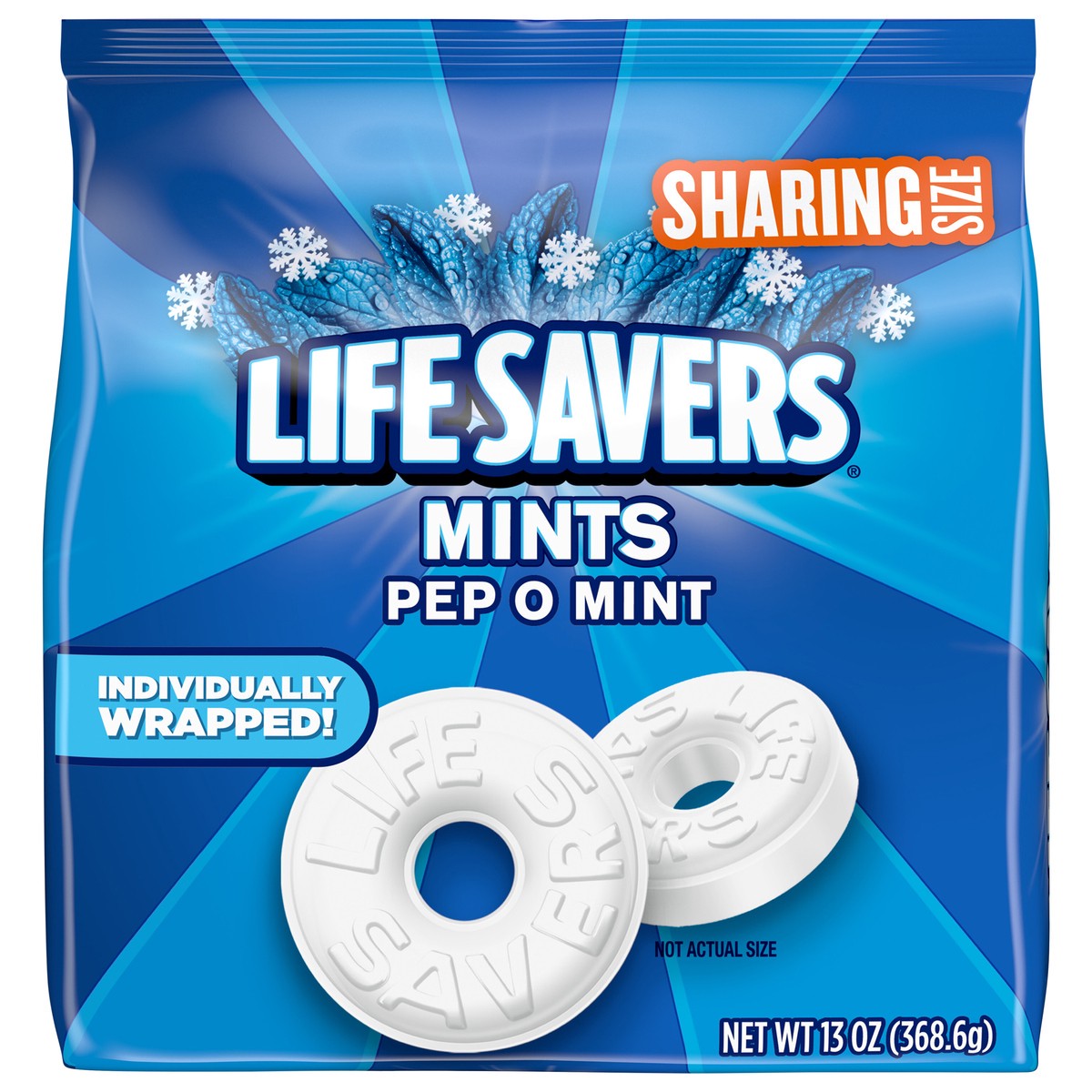 slide 1 of 8, LIFE SAVERS Pep-O-Mint Hard Candy, Sharing Size, 13 oz Bag, 13 oz