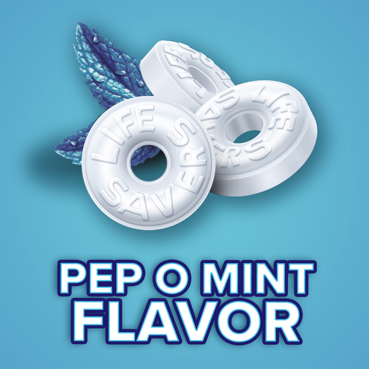 slide 6 of 8, LIFE SAVERS Pep-O-Mint Breath Mints Hard Candy, Sharing Size, 13 oz Bag, 13 oz
