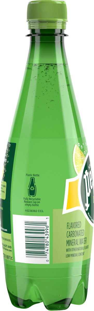 slide 3 of 13, Perrier Lime Flavored Sparkling Water, 16.9 FL OZ Plastic Water Bottle, 16.9 fl oz