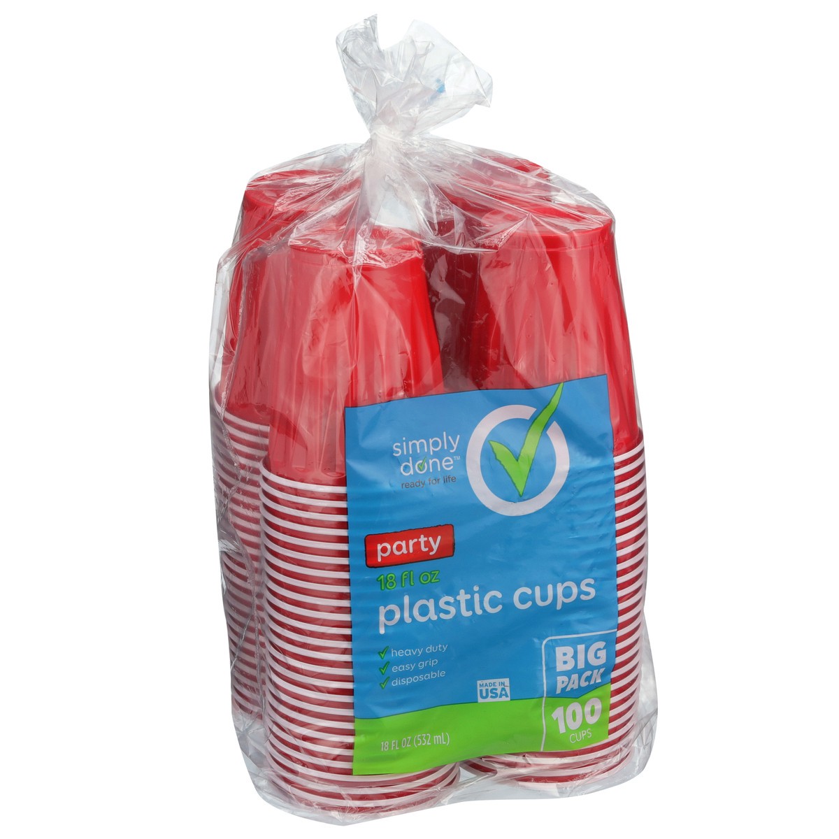 slide 7 of 9, Simply Done 18 fl oz Party Plastic Cups Big Pack 100 ea, 100 ct