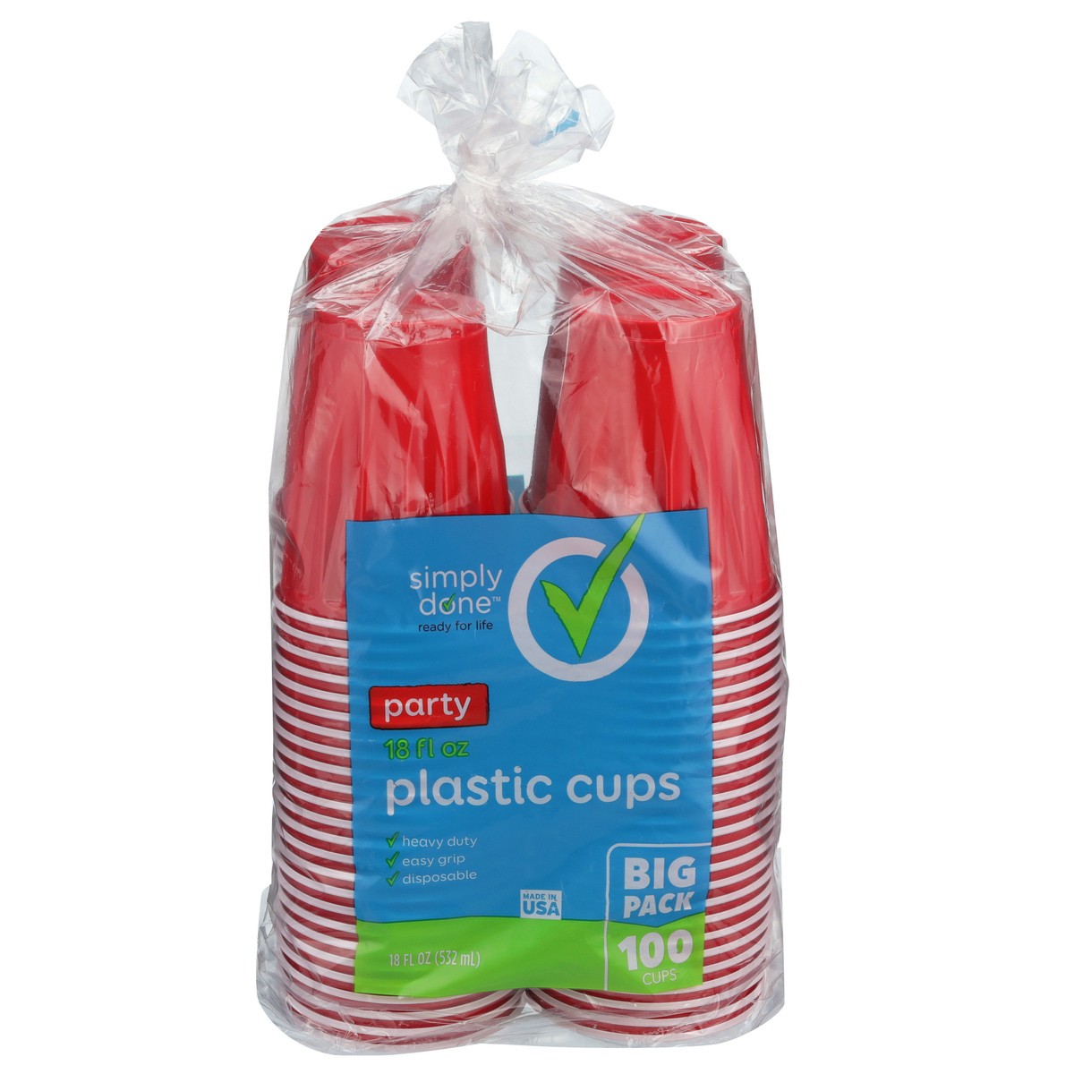 slide 1 of 9, Simply Done 18 fl oz Party Plastic Cups Big Pack 100 ea, 100 ct