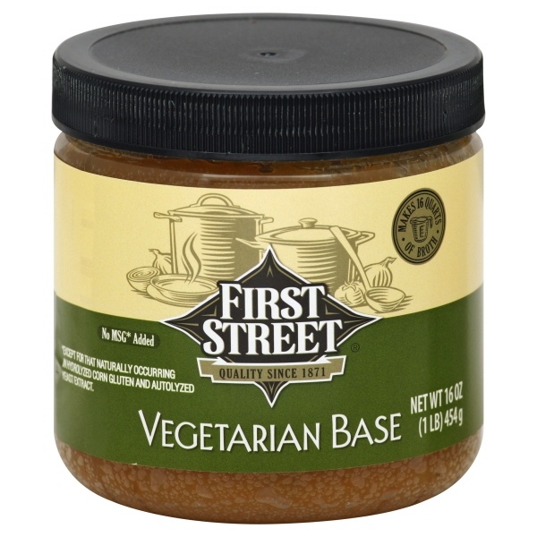 slide 1 of 1, First Street Vegetarian Soup Base, 16 oz