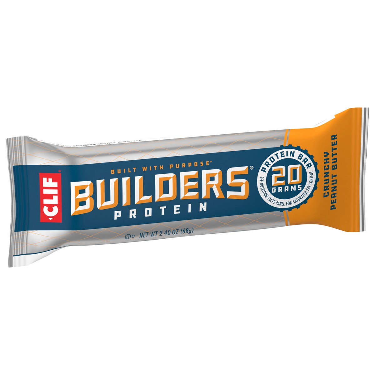slide 2 of 9, CLIF Builders Clif Peanut Butter Builders Protein Bar, 2.4 oz