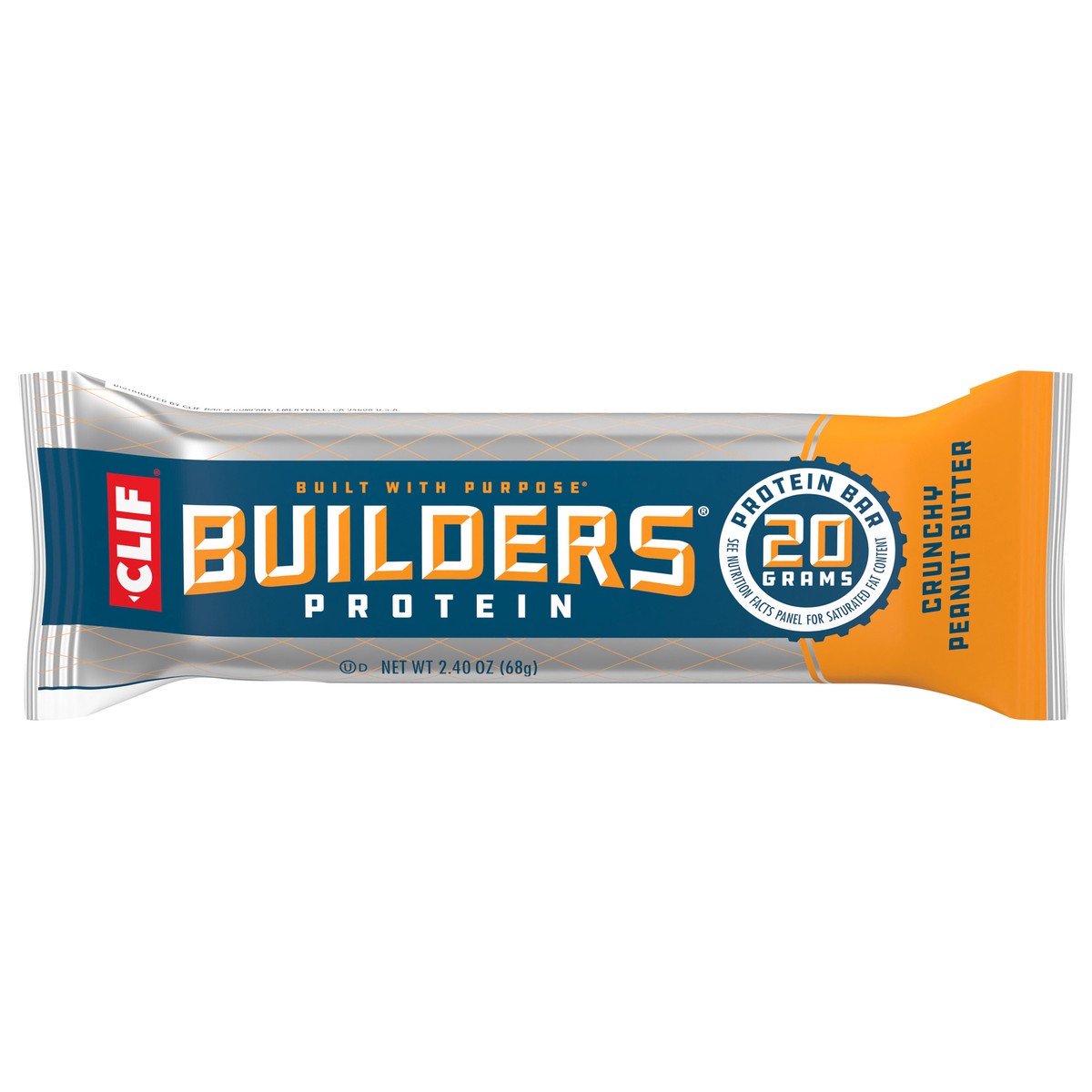 slide 1 of 9, CLIF Builders Clif Peanut Butter Builders Protein Bar, 2.4 oz