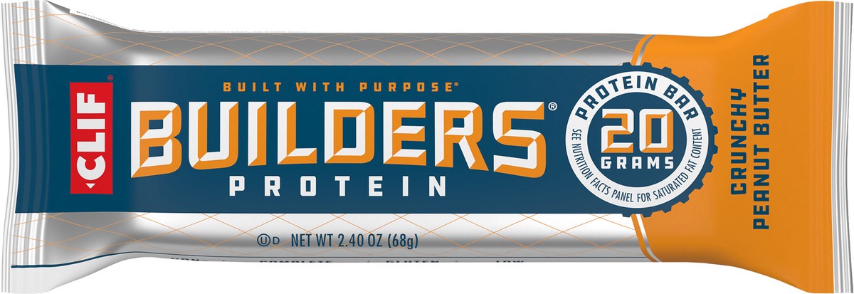 slide 6 of 9, CLIF Builders Clif Peanut Butter Builders Protein Bar, 2.4 oz