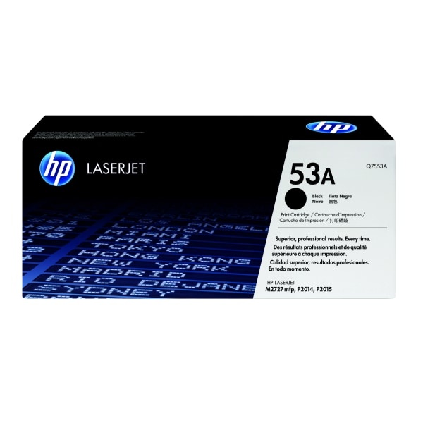 slide 1 of 5, HP 53A, Black Original Toner Cartridge (Q7553A), 1 ct