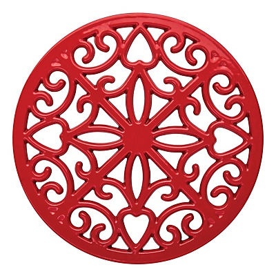 slide 1 of 1, Cocinaware Round Red Trivet, 8 in