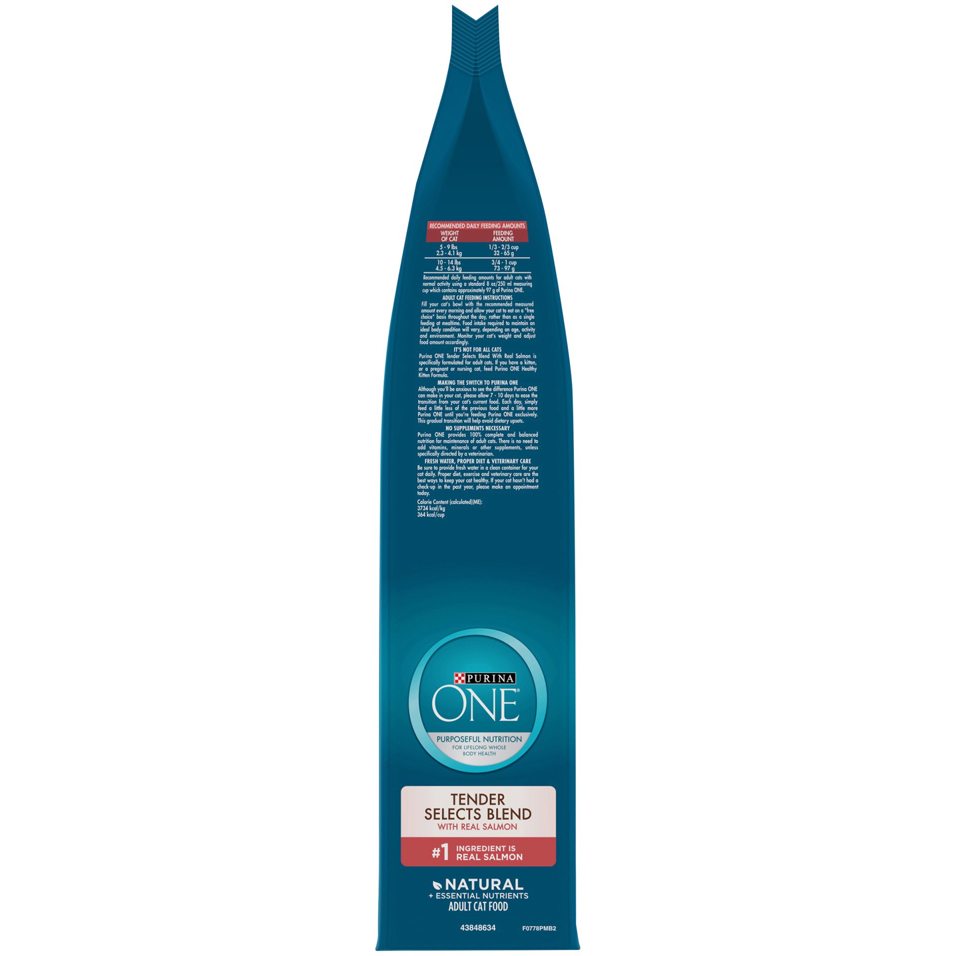 slide 5 of 9, ONE Purina ONE Natural Dry Cat Food, Tender Selects Blend With Real Salmon - 7 lb. Bag, 7 lb