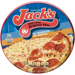 Jack's Half & Half Original Thin Crust Pepperoni & Cheese Frozen Pizza