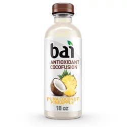 Bai Coconut Flavored Water, Puna Coconut Pineapple, Antioxidant Infused Beverage, 18 Fluid Ounce Bottle