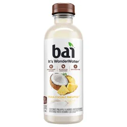 Bai Coconut Flavored Water, Puna Coconut Pineapple, Antioxidant Infused Beverage, 18 Fluid Ounce Bottle