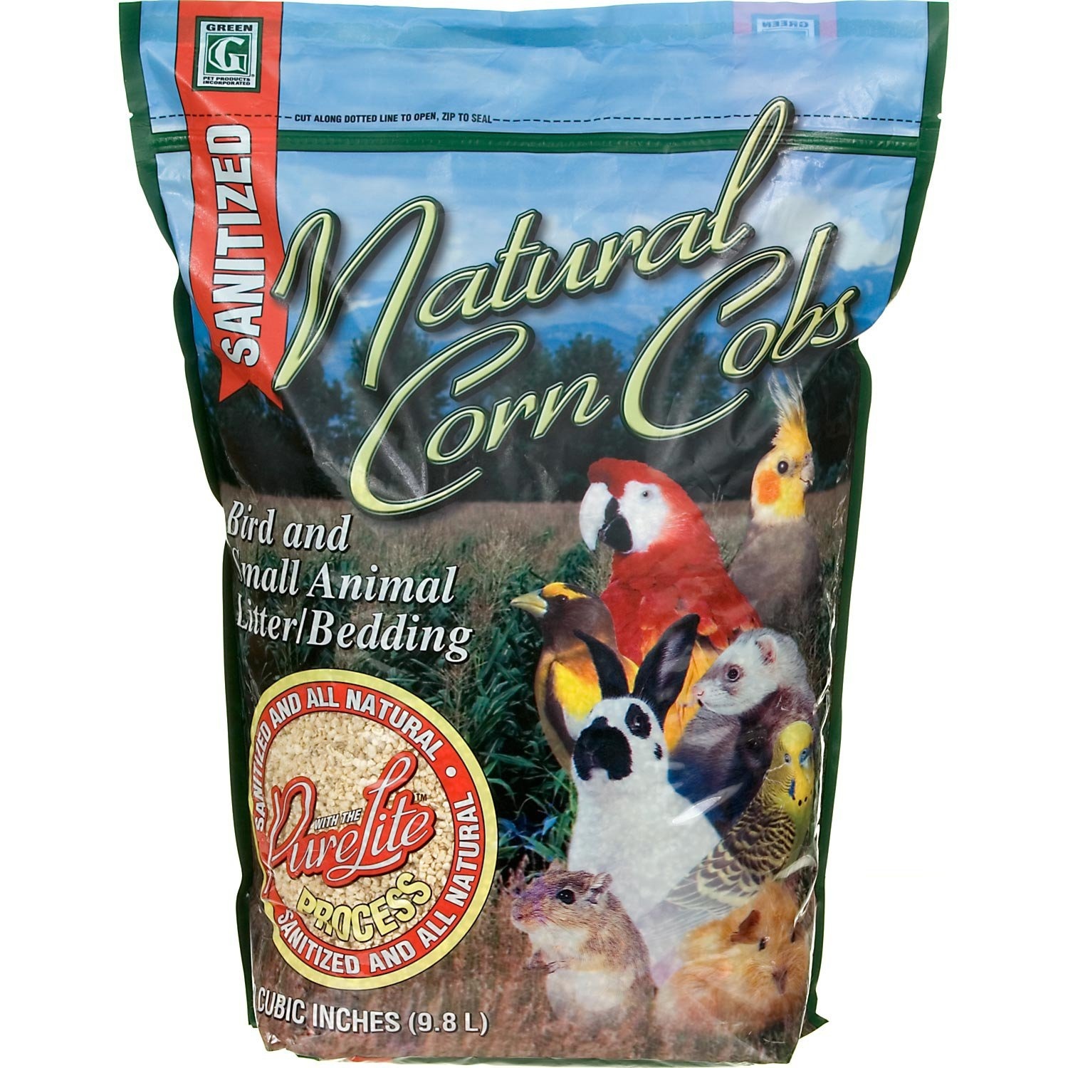 slide 1 of 1, Green Pet Natural Corn Cobs with the Purelite Process Bird & Small Animal Litter/Bedding, 600 cu in