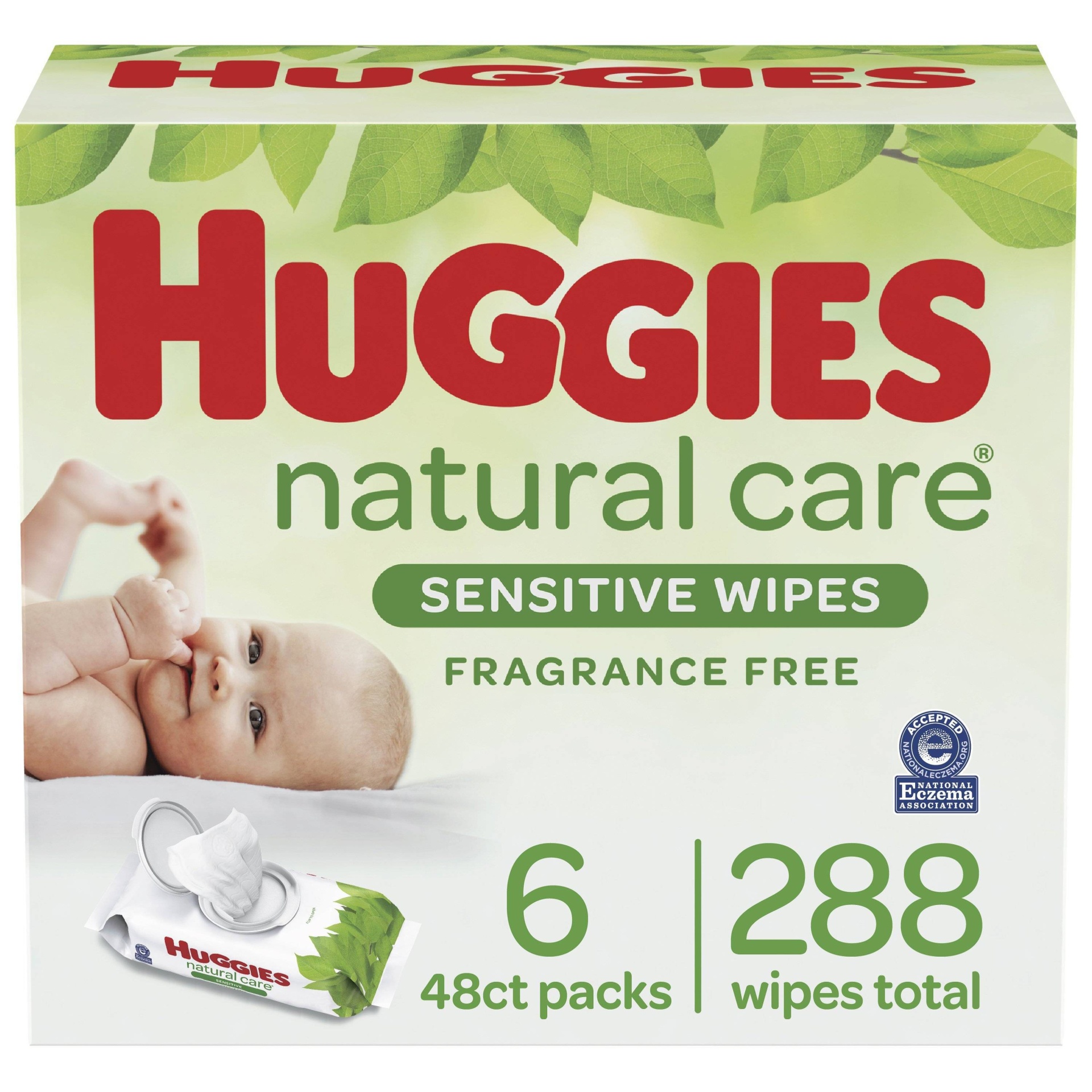 slide 1 of 3, Huggies Natural Care Fragrance Free Baby Wipes, 288 ct