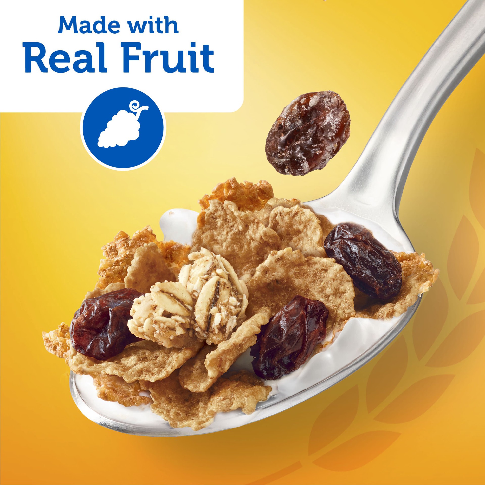 slide 5 of 5, Raisin Bran Kellogg's Raisin Bran Crunch Breakfast Cereal, Fiber Cereal, Made with Real Fruit, Original, 56.6oz Box, 2 Bags, 56.60 oz