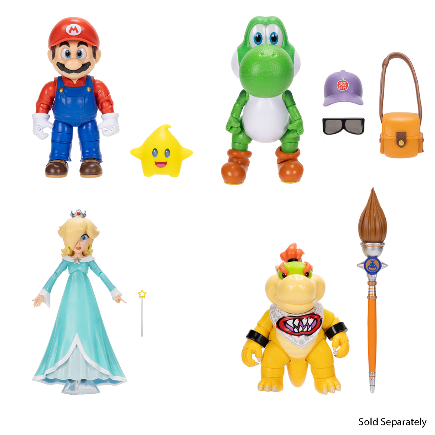 slide 1 of 5, Super Mario Galaxy Movie - 5 Figure Series With Accessory Assortment, 1 ct
