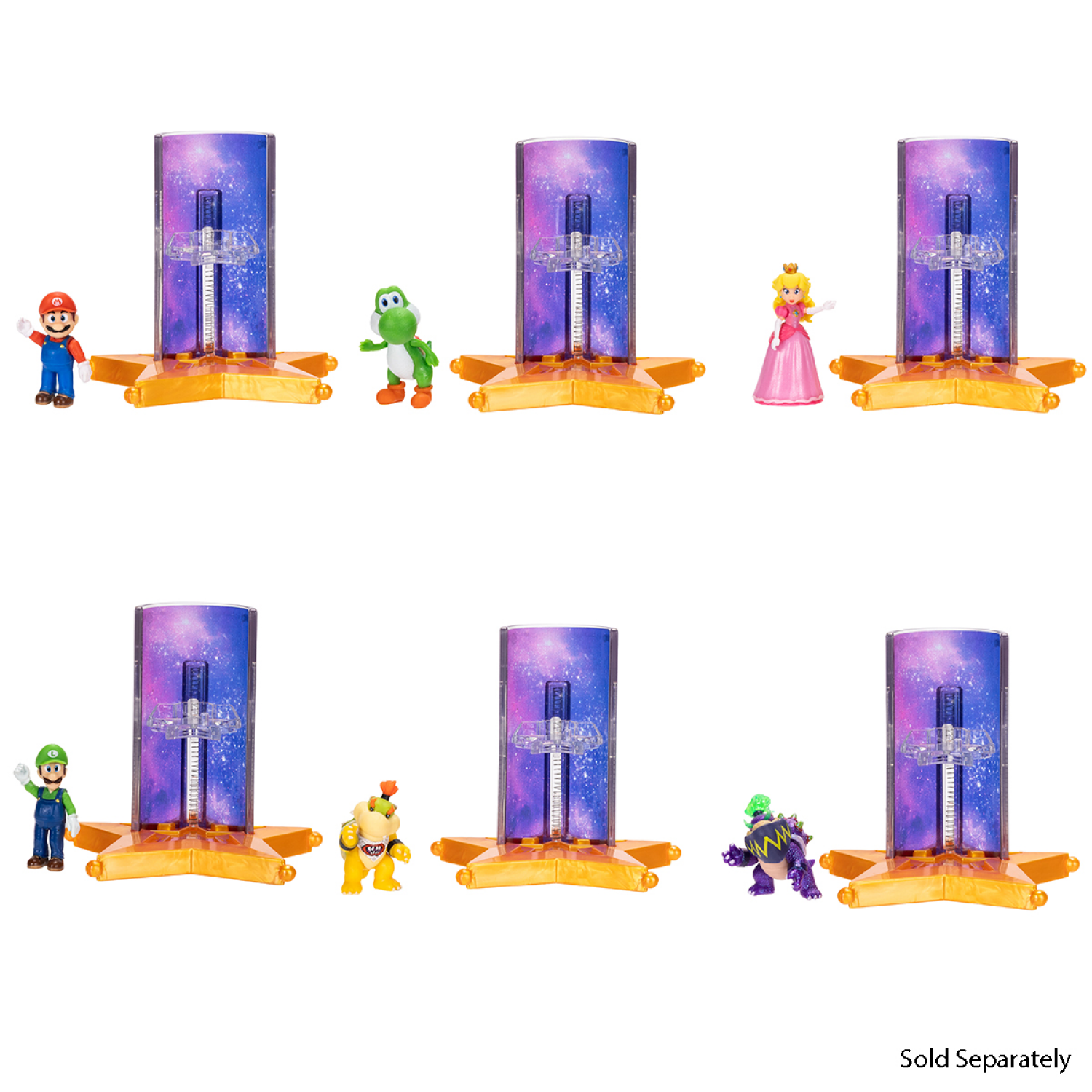 slide 1 of 7, Super Mario Galaxy Movie 1.5 Figure With Star Launcher Accessory, 1 ct