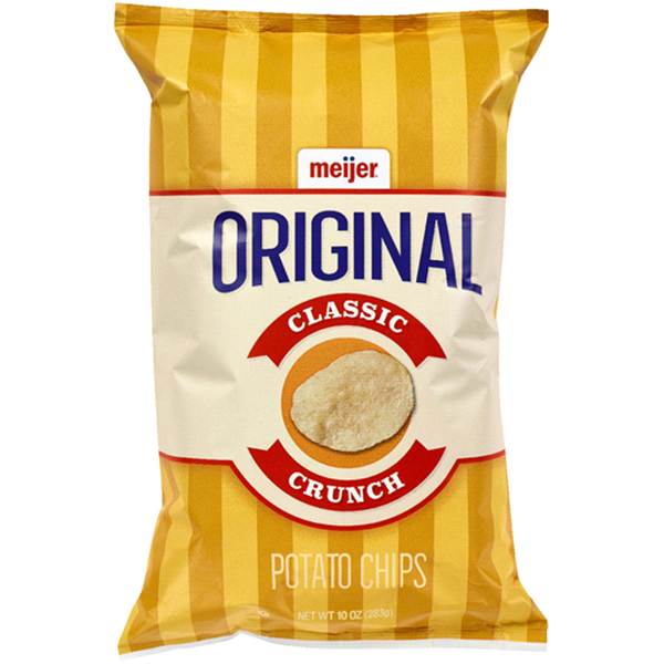 slide 1 of 1, Meijer Regular Potato Chips, 10 oz