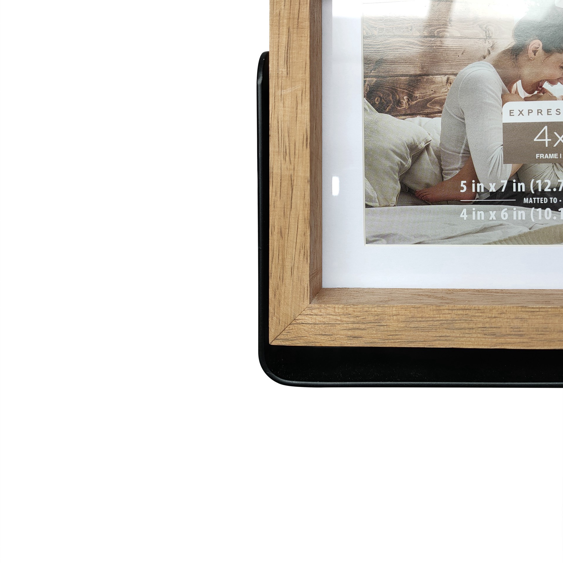 slide 3 of 6, Expressions 4" X 6" Natural Wood Frame With Mat In Metal Base By Studio Decor, 4 in x 6 in