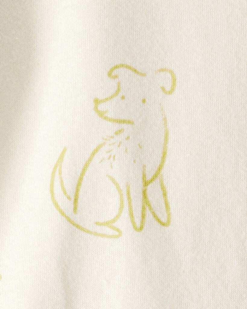 slide 2 of 2, Carter's Baby Boy Dog Print Cotton Long-Sleeve Fashion Bodysuit - Ivory Ivory 24M, 1 ct