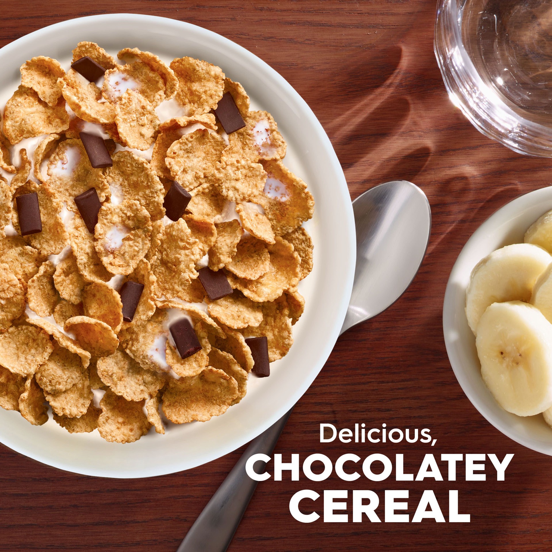 slide 3 of 5, Special K Breakfast Cereal, Family Breakfast, Fiber Cereal, Family Size, Chocolatey Delight, 18.5oz Box, 18.5 oz