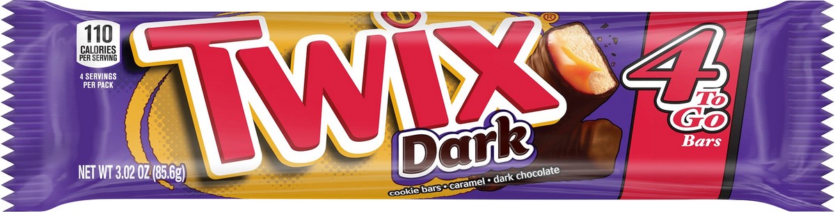 slide 2 of 4, TWIX Dark Chocolate Cookie Candy, 3.02 oz. Pack, 3.02 oz